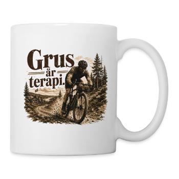 Gravel Bike : Le Gravier est une Thérapie - Mug blanc - blanc - Droite
