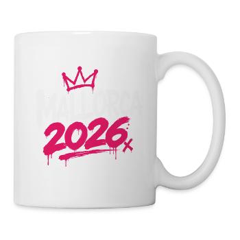 Mallorca 2026 Graffiti Krone - Tasse - Weiß - Rechts