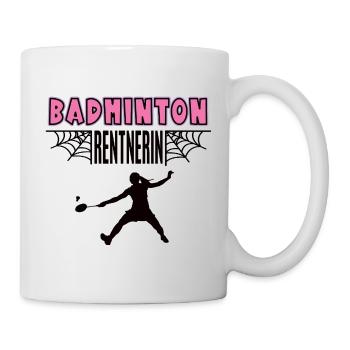 Badminton Pensioner Retirement Badminton Female - Mug - white - Right