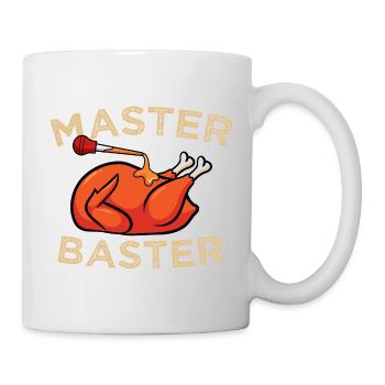 Master Baster Graphique drôle de cuisine BBQ Dinde - Mug blanc - blanc - Droite