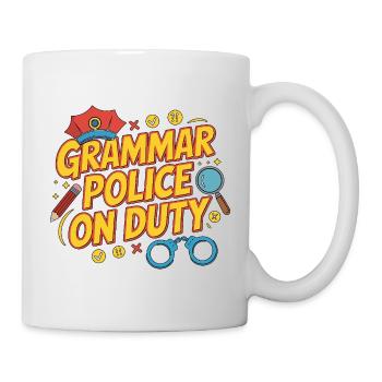 ESL Teacher Grammar Police On Duty EFL Teacher - Mug - white - Right