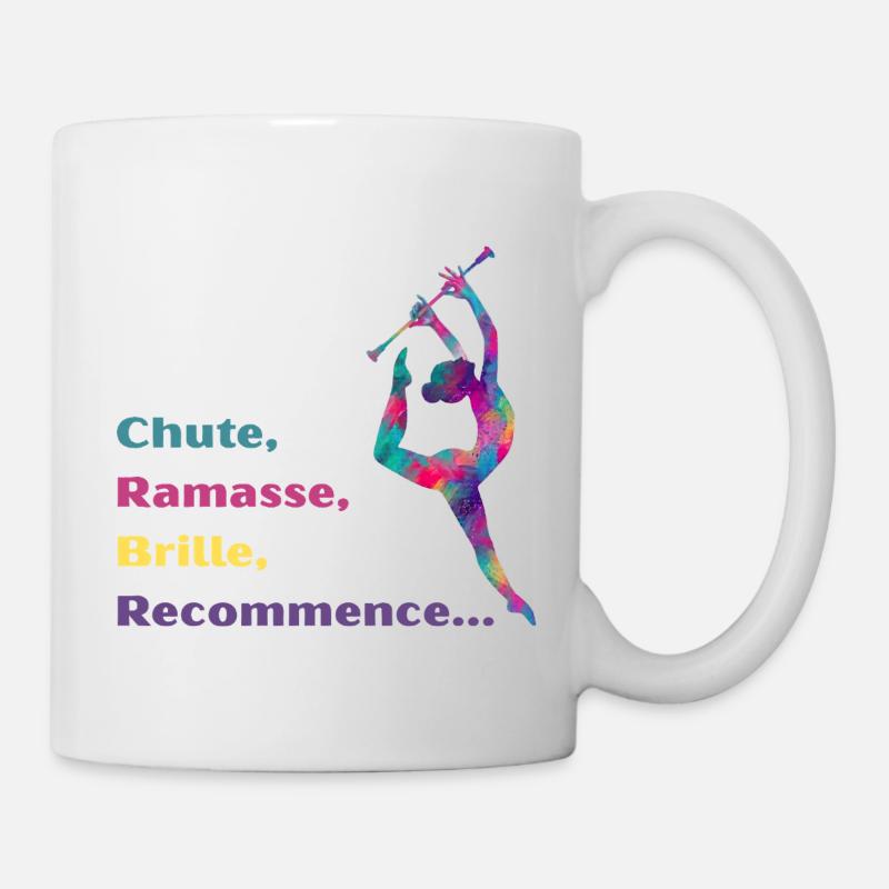 Chute-_Ramasse-_Recommence-- - Mug blanc - blanc