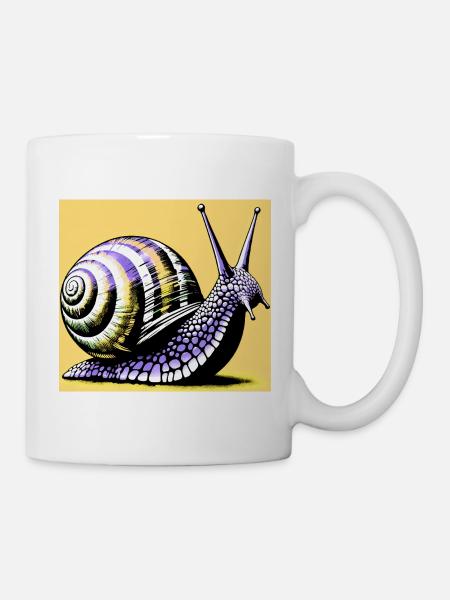 Schnecke - Tasse - Weiß