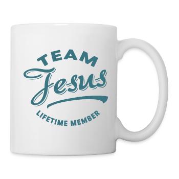 Team Jesus Lebenslanges Mitglied - Tasse - Weiß - Rechts