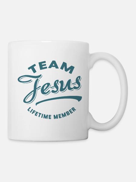 Team Jesus Lebenslanges Mitglied - Tasse - Weiß