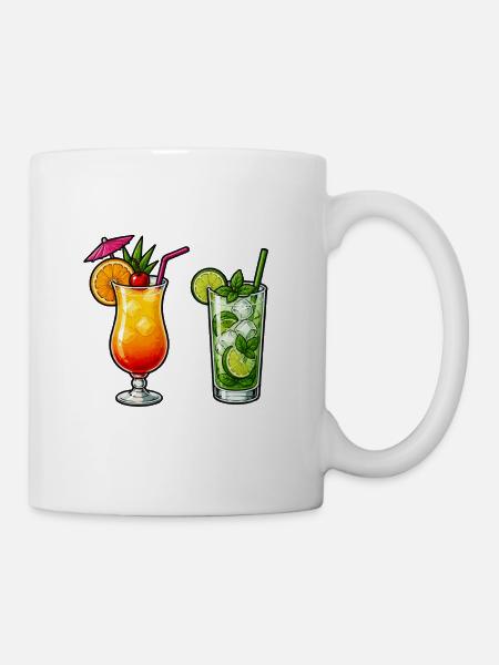 Tropische Cocktails  - Tasse - Weiß