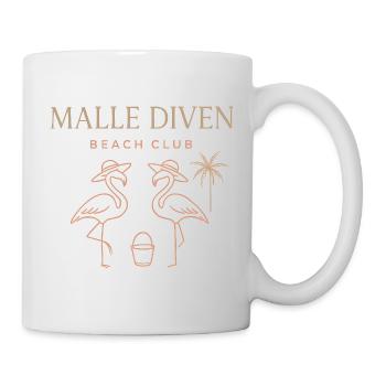 Malle Diven Beach Club Flamingo Mallorca Party  - Tasse - Weiß - Rechts
