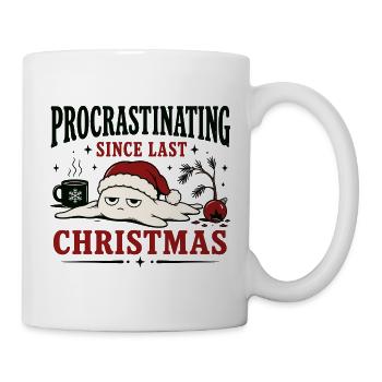 Procrastinating since last Christmas - Mug - white - Right