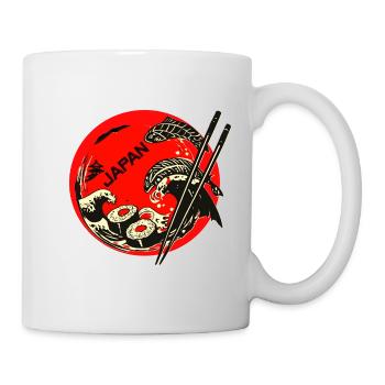 Japan Sushi Koi in Red Circle - Mug - white - Right