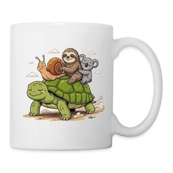 Turtle Snail Sloth Koala Anti-Stress - Mug - white - Right