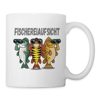  Fischereiaufsicht Lustige Angler Fische Mit - Tasse - Weiß - Rechts