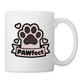Pfote Pawfect Banner Textfeld - Tasse - Weiß - Rechts