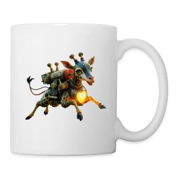 Steampunk Giraffe Illuminated Heart - Mug - white - Right