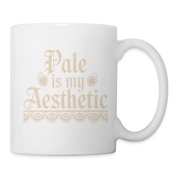 Blasse ästhetische Spitzentypografie - Tasse - Weiß - Rechts