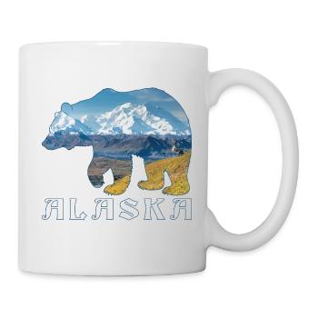 Alaskan Bear Lake and Mountain Alaska Souvenir - Mug - white - Right