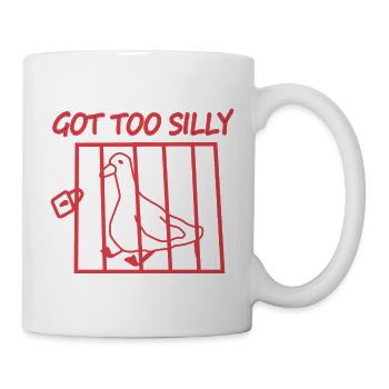 Trop bête d’oiseau dans une cage - Mug blanc - blanc - Droite