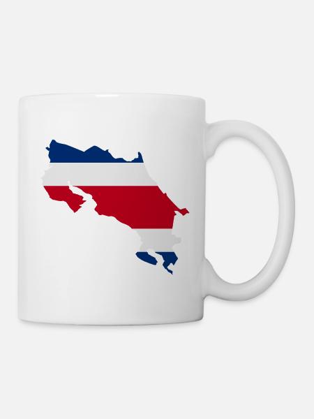 Costa Rica-Karte - Tasse - Weiß