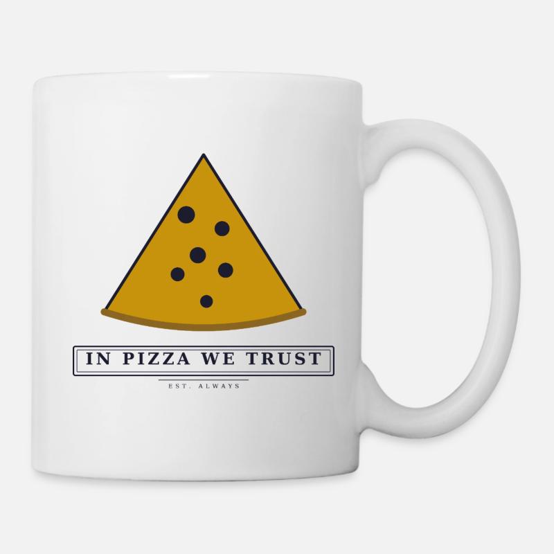 Dans la pizza, nous avons confiance - Mug blanc - blanc