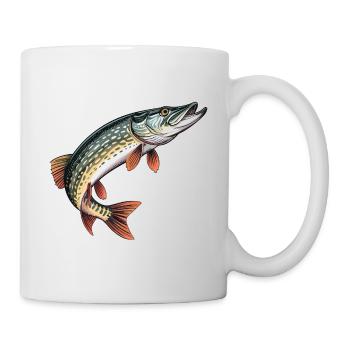 Coloured pike print - Mug - white - Right