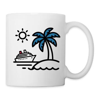 Vacances de Palm à Cruise Island - Mug blanc - blanc - Droite