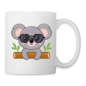 Schicker Koala auf Baumstamm mit Brille - Tasse - Weiß - Rechts