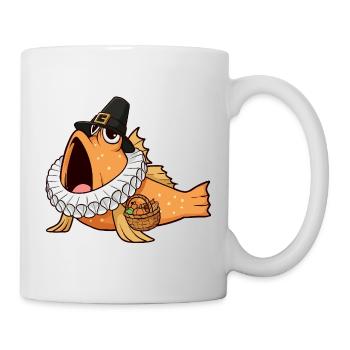 Kawaii Schlammspringer – Thanksgiving - Tasse - Weiß - Rechts