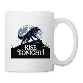 Lone Wolf Rise Tonight Moon Graphic - Mug - white - Right