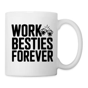 Meilleures amies du travail pour toujours - Mug blanc - blanc - Droite