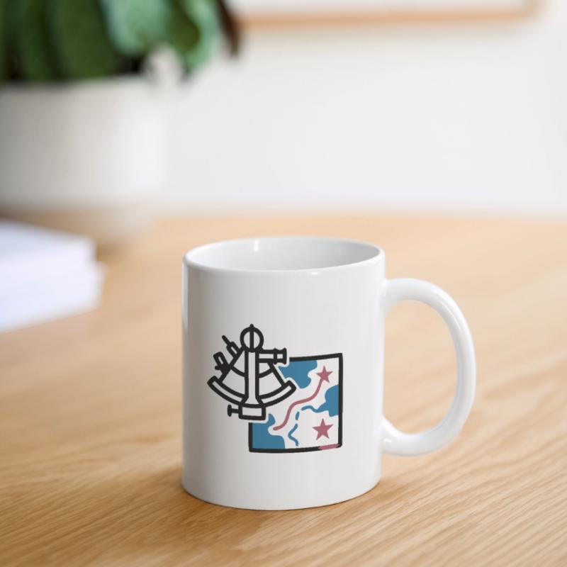 Sextant Navigation Map Vector Mug