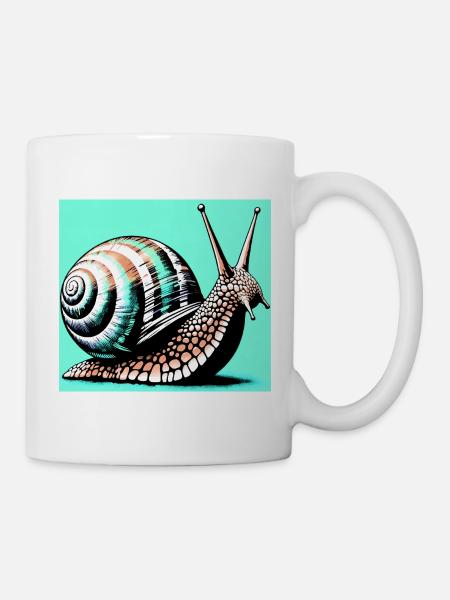 Schnecke - Tasse - Weiß