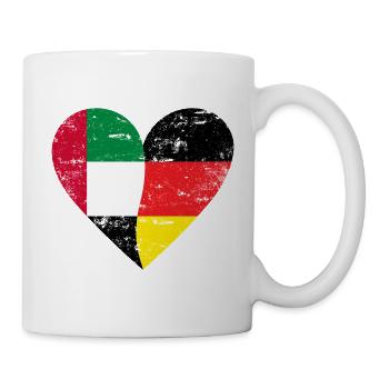 UAE Germany Heart Used - Tasse - Weiß - Rechts