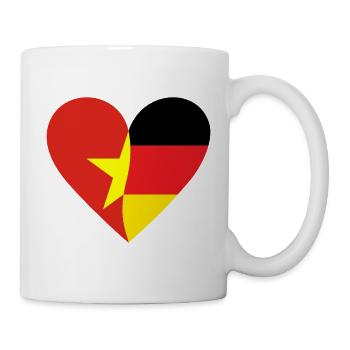 Vietnam Germany Heart - Mug - white - Right