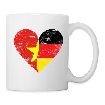 Vietnam, Allemagne, cœur utilisé - Mug blanc - blanc - Droite