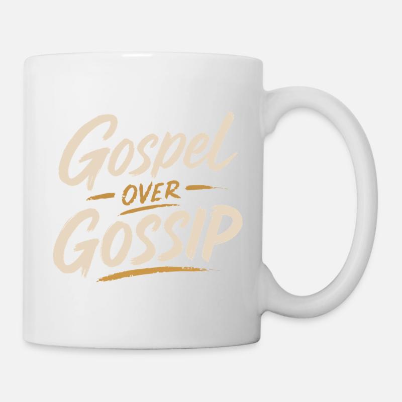 Evangelium über Klatsch - Tasse - Weiß