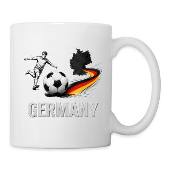 Germany Kick Fußballflagge Kunst - Tasse - Weiß - Rechts