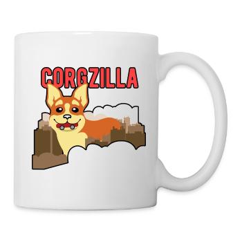 Corgzilla Drôle de Corgi Monstre Monstre - Mug blanc - blanc - Droite