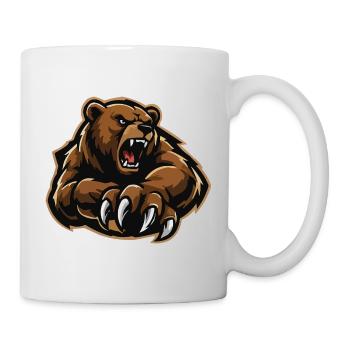 Angry Bear Claw Illustration - Mug - white - Right