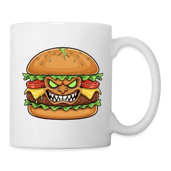 Grimmiger Burgerdämon Cartoon - Tasse - Weiß - Rechts