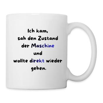 Instandhaltung T-Shirt Lustiges Geschenk Handwerk! - Tasse - Weiß - Rechts