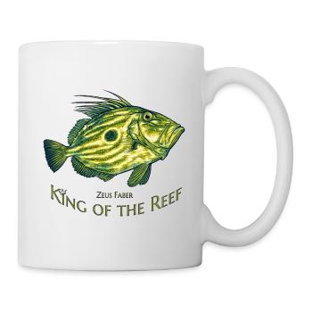 King of the Reef – Zeus Faber Petersfisch - Tasse - Weiß - Rechts