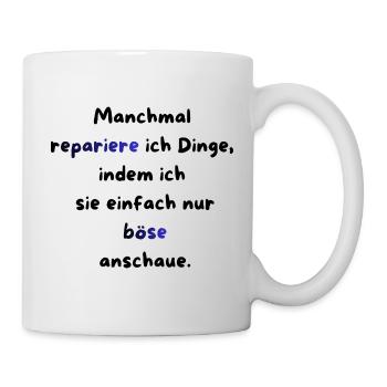Instandhaltung T-Shirt Lustiges Geschenk Handwerk! - Tasse - Weiß - Rechts