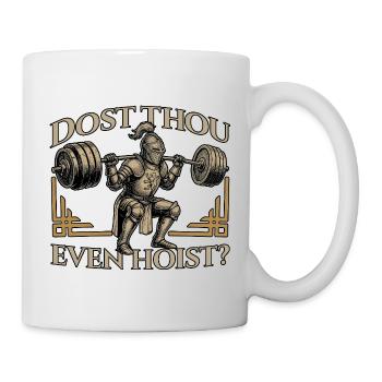 Est-ce que tu tiens même un chevalier médiéval drôle ? - Mug blanc - blanc - Droite