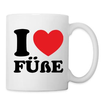 I love feet - Mug - white - Right