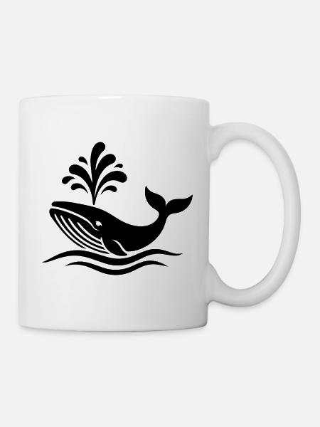 Wal - Tasse - Weiß