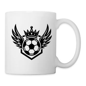 Fussball Wappen Flügel - Tasse - Weiß - Rechts