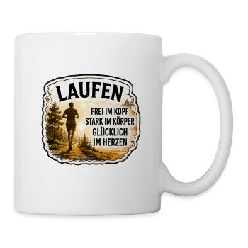 Laufen macht den Kopf frei - Tasse - Weiß - Rechts