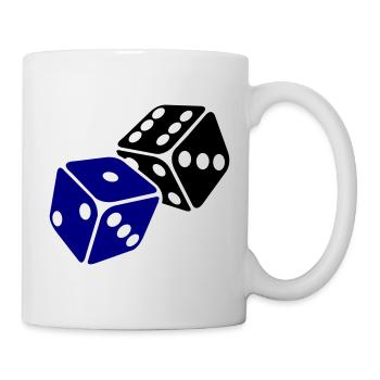 Blue Cube Minimal Design - Mug - white - Right