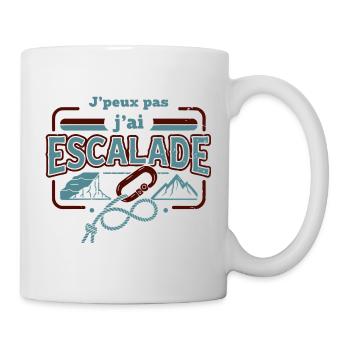 J'peux pas j'ai Escalade - Mug blanc - blanc - Droite