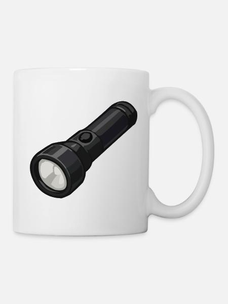 Kompakte Taschenlampe Illustration - Tasse - Weiß