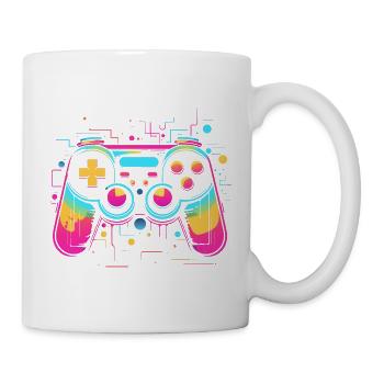 Game Controller Retrowave Look - Tasse - Weiß - Rechts